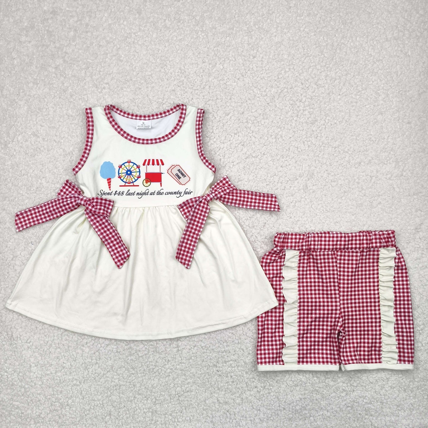 country fair girl shorts set