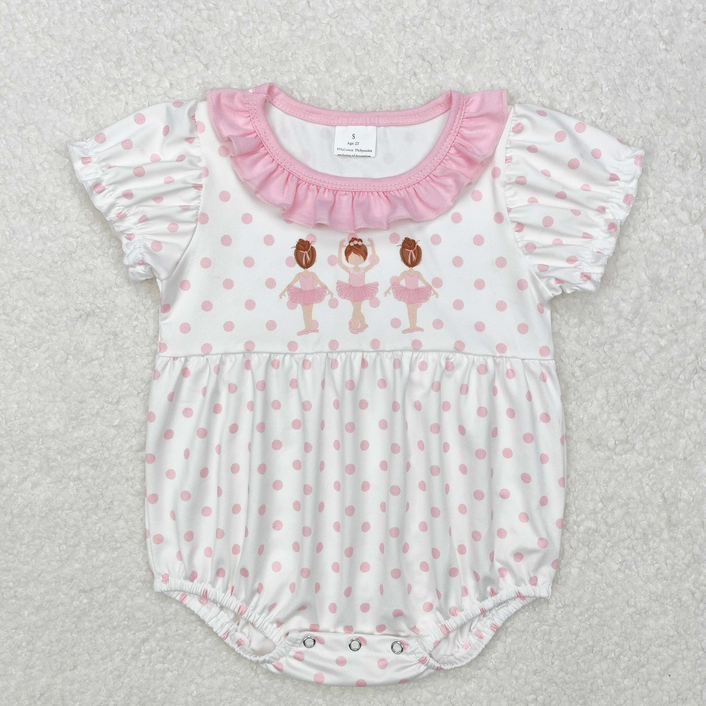 pink polk dots ballet print bubbles
