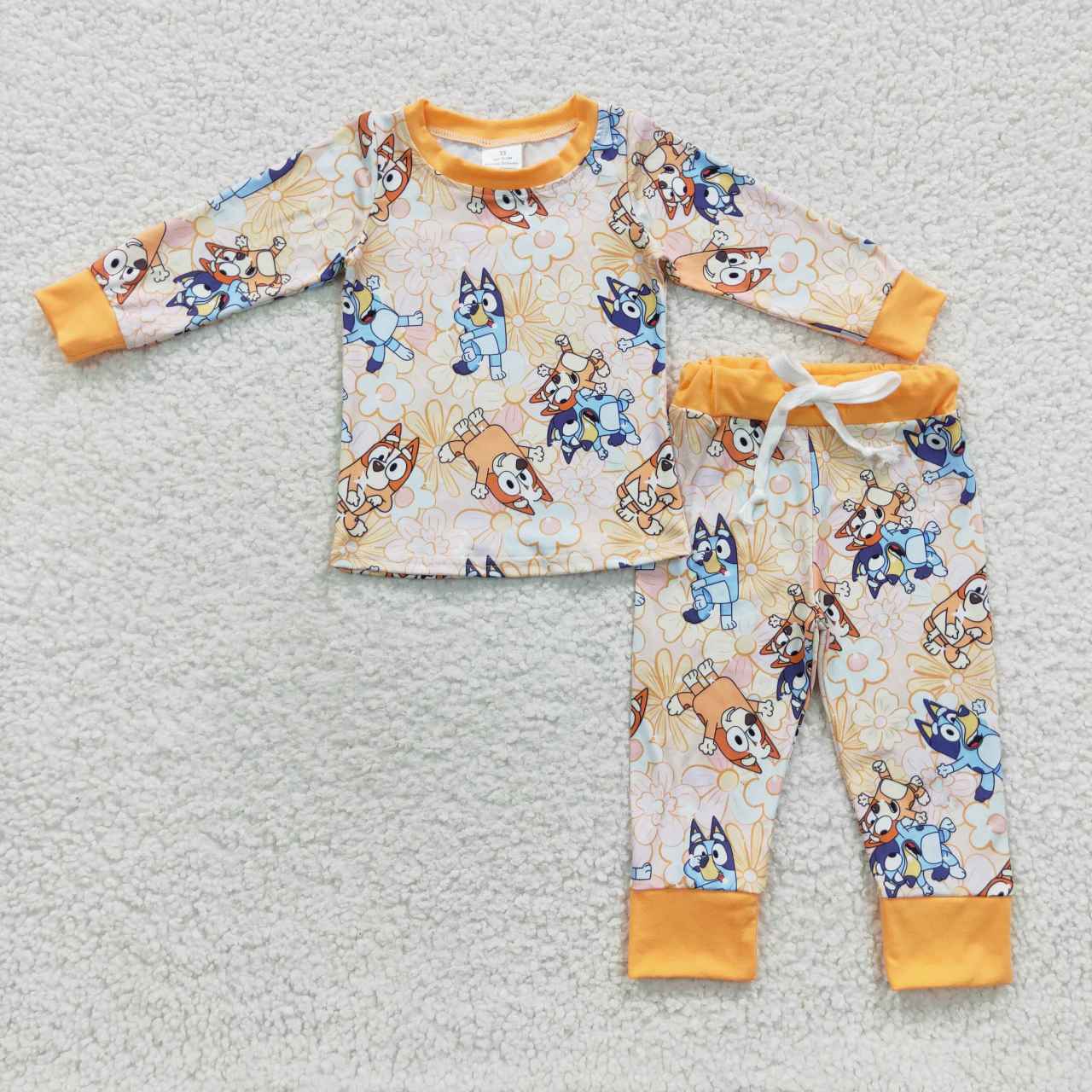 yellow dog boys pajama set
