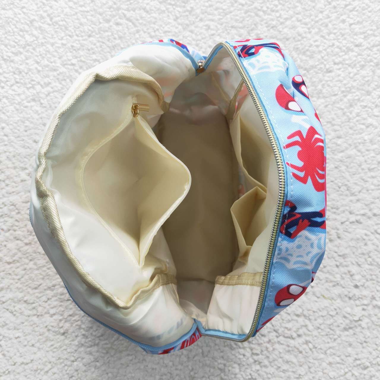 Spider print kids school backpack bag