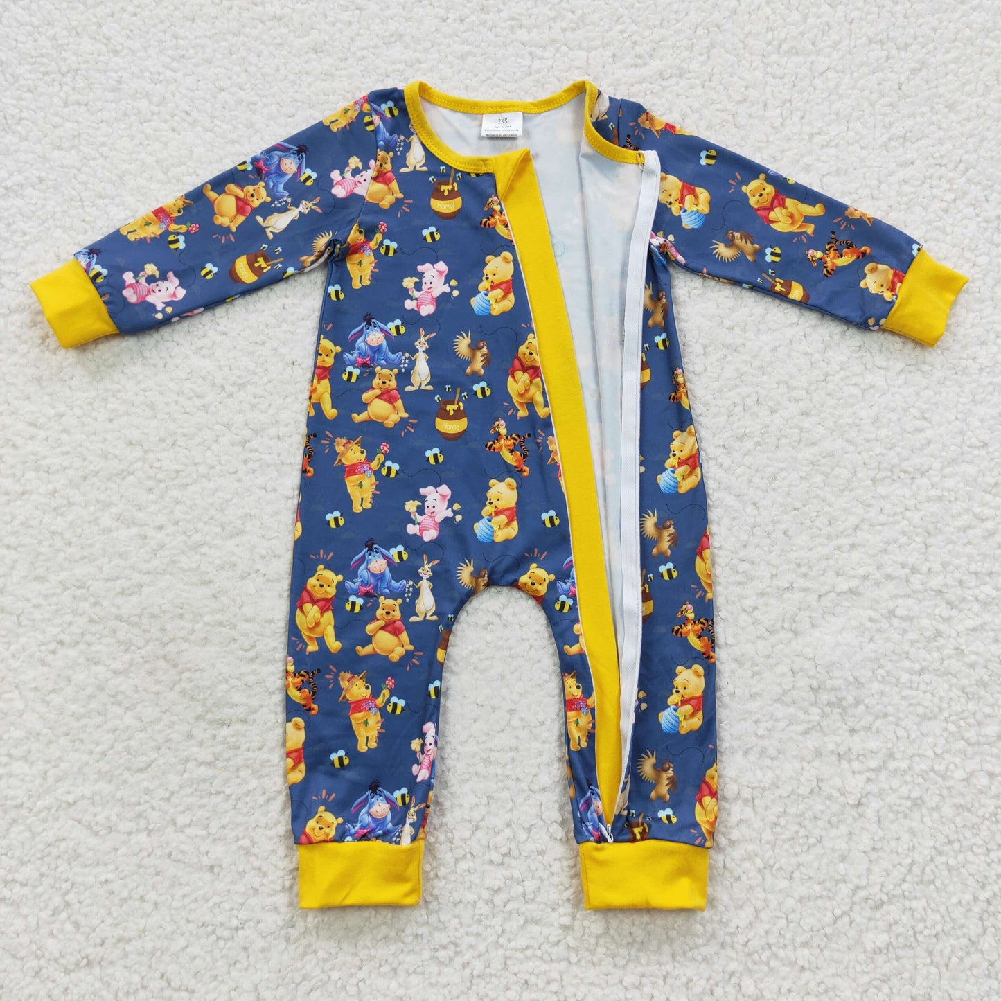 Bear pig animal baby sleeper zipper PJs