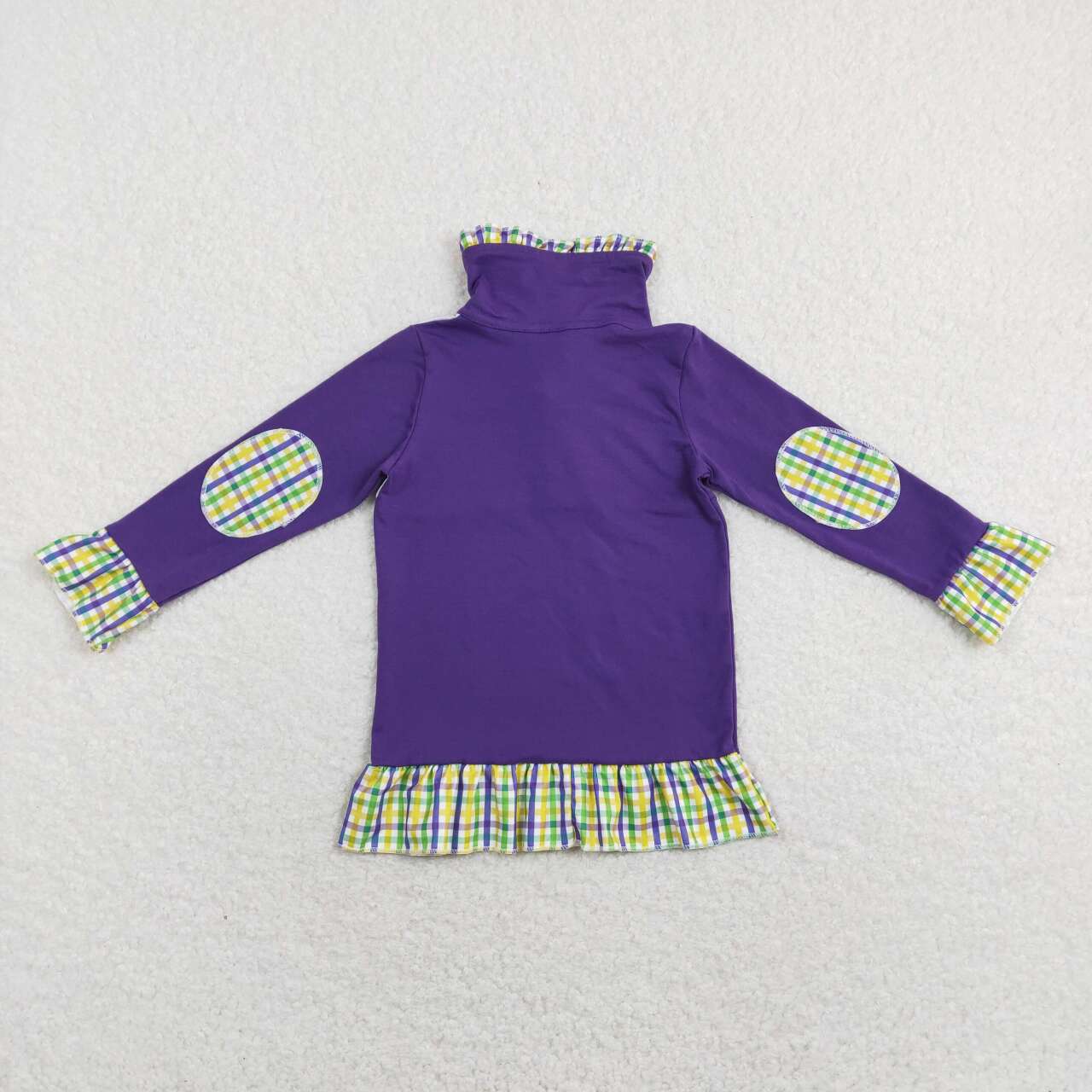 baby girl madi gras purple pullover with dog print