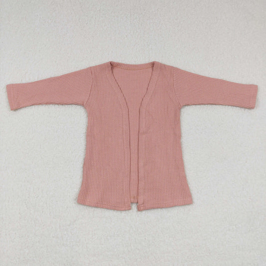 Dark pink Waffle cotton cardigan
