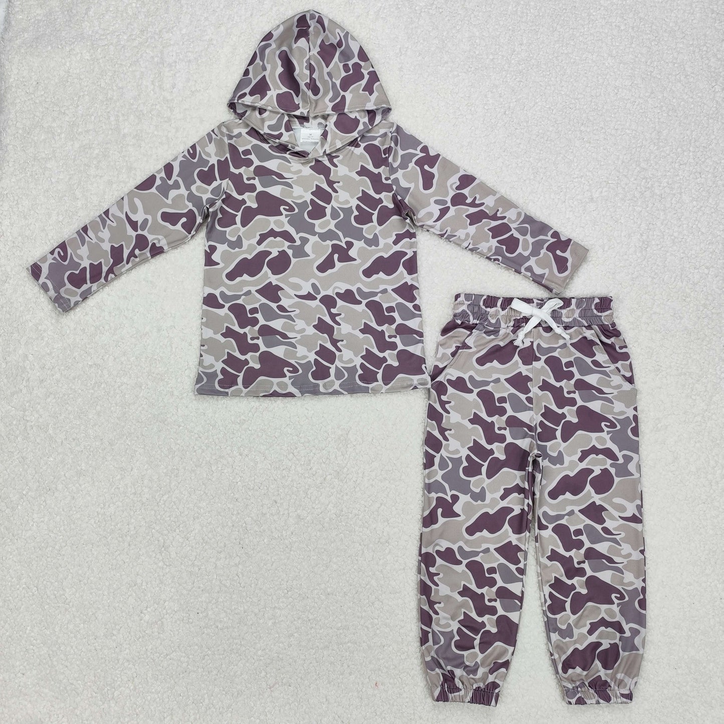 long sleeve camo hoodie outfit kids clothing