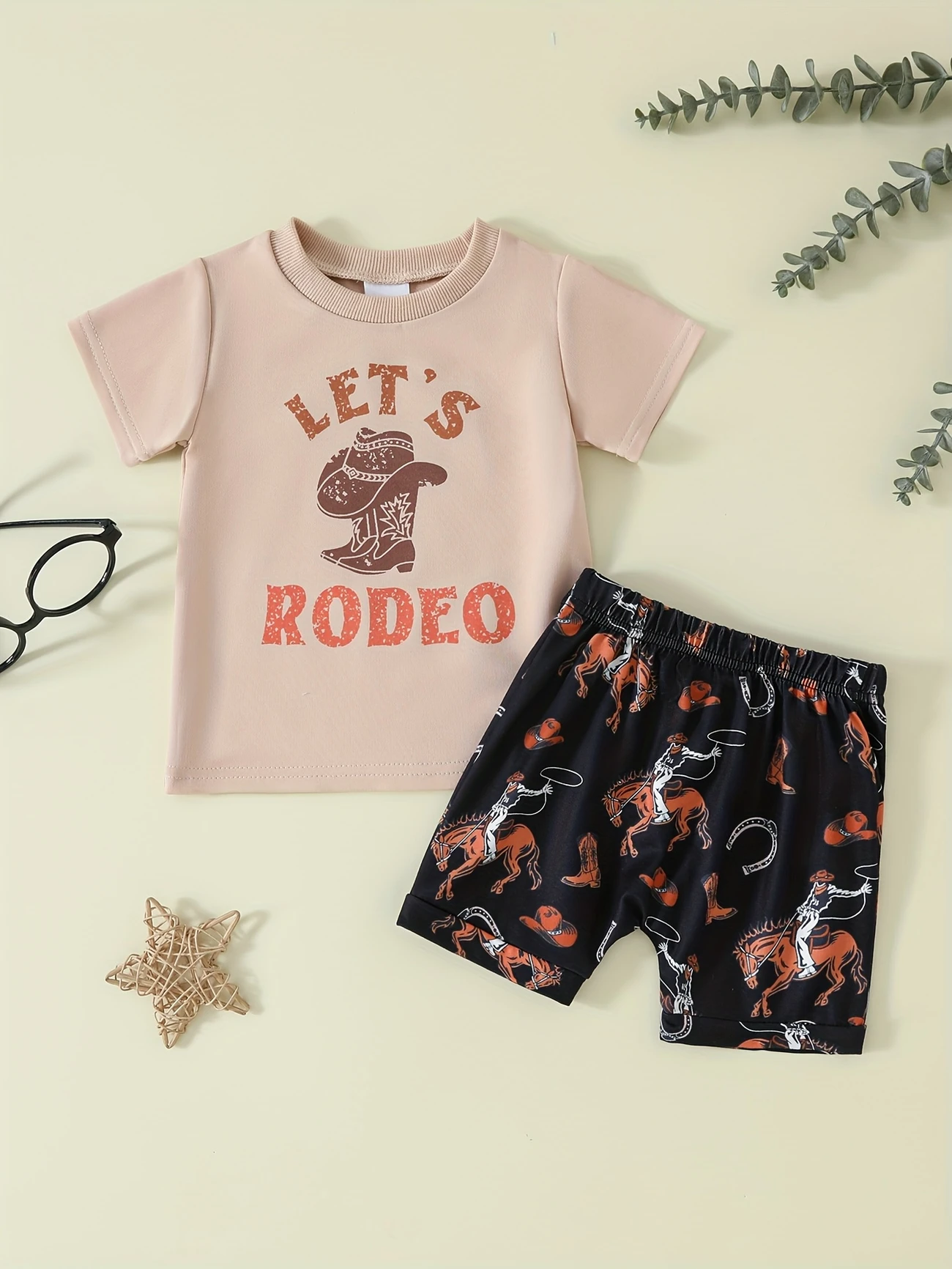 TAT 5-6 weeks MOQ 3 let's rodeo boy shorts set