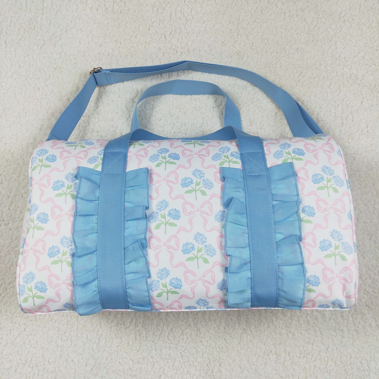 pink bow flower duffel & gym bags