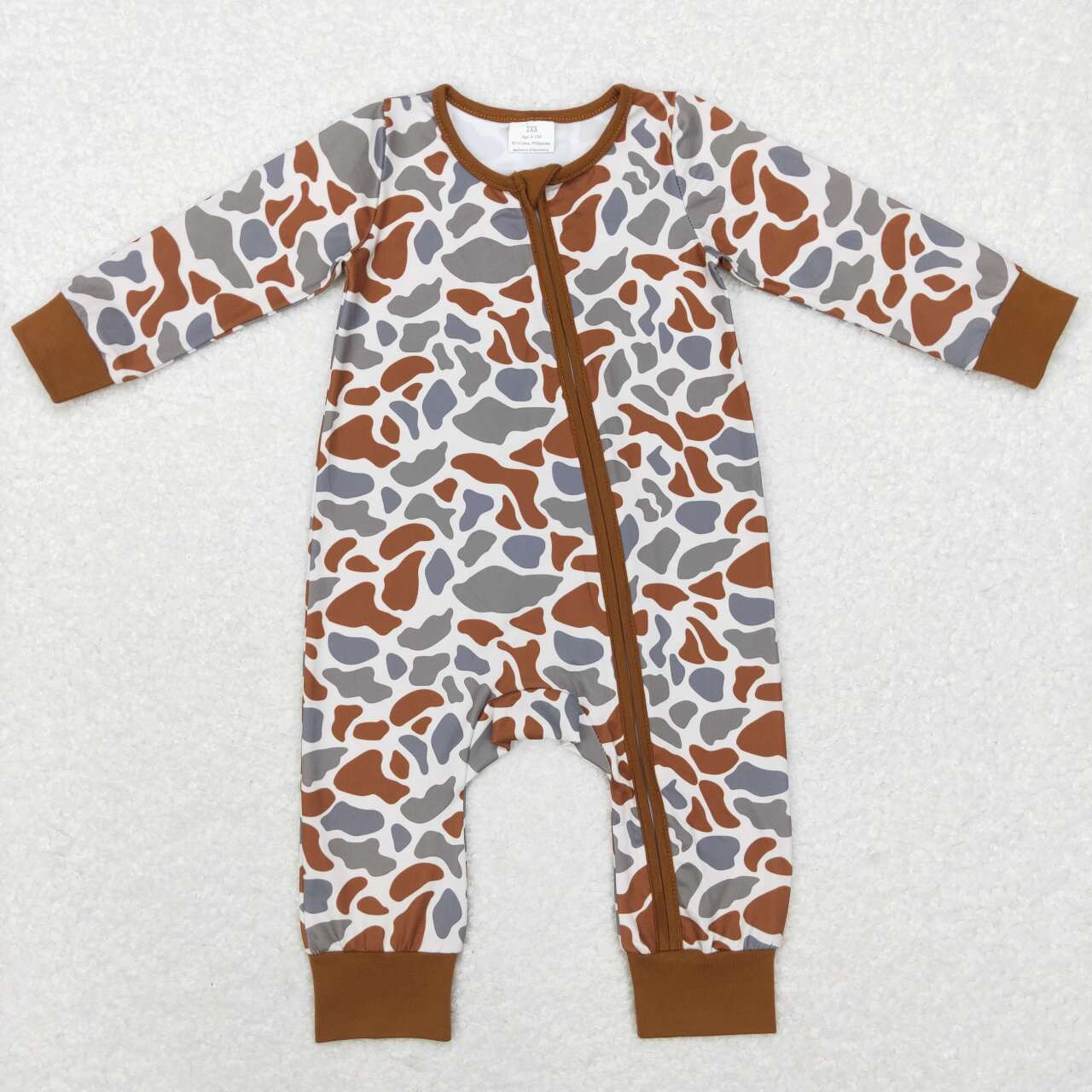 camo romper baby boy zip sleeper