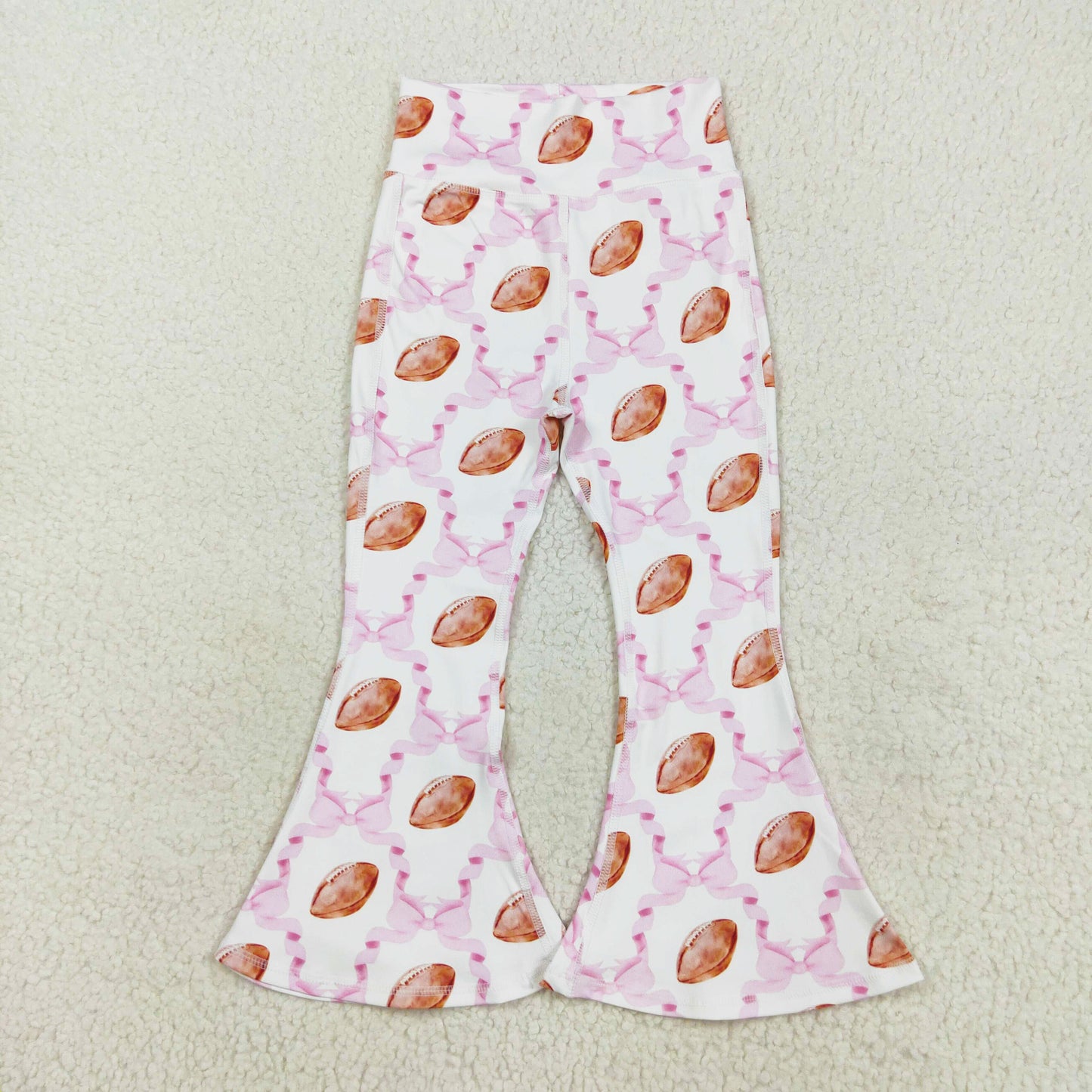 pink bow football athletic belle pants