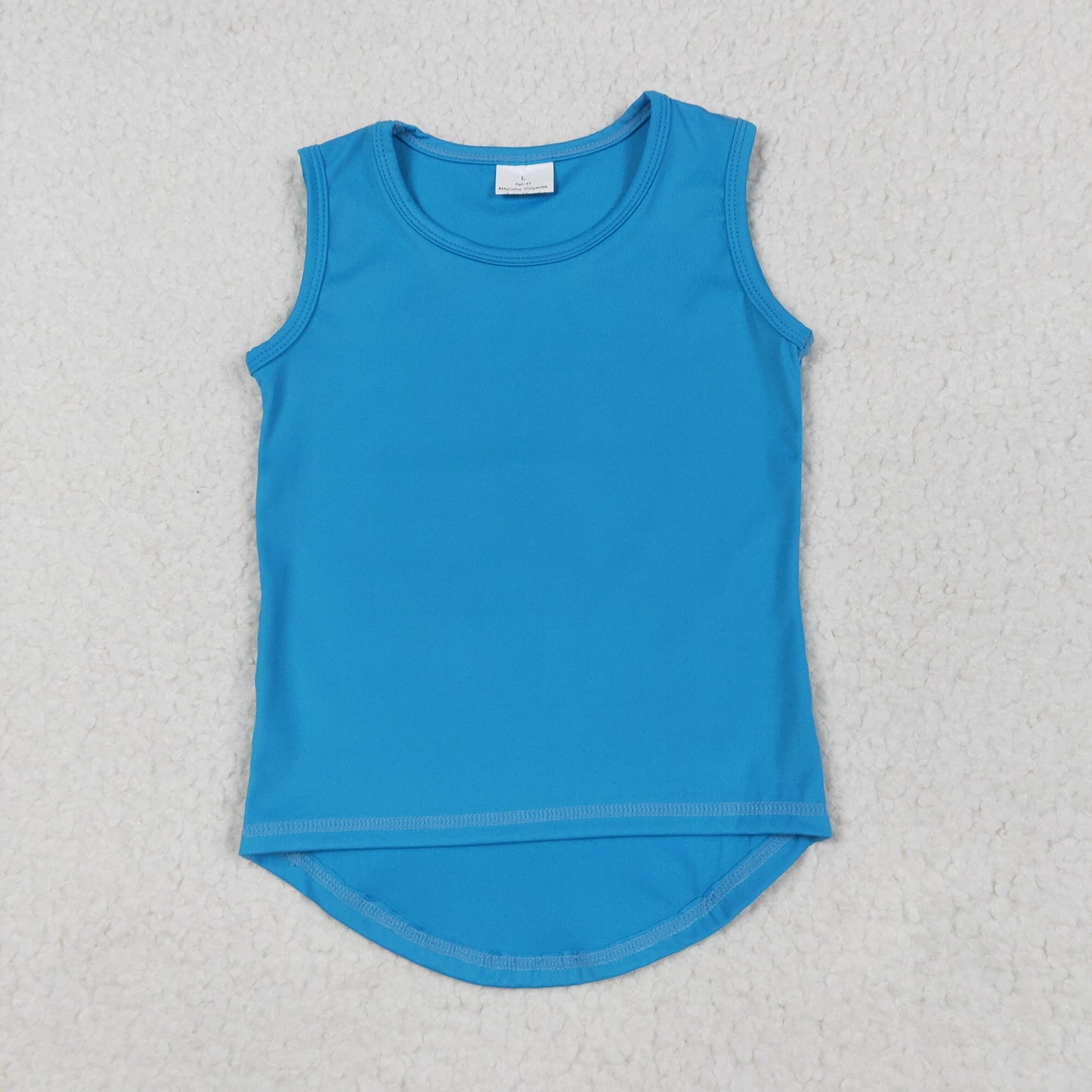 solid blue athletic tank top