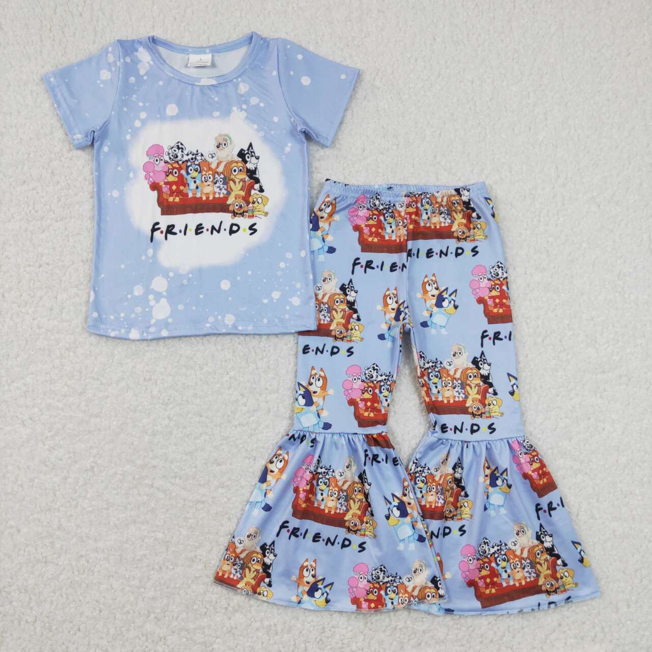toddler girl clothes friends cartoon dog bells set