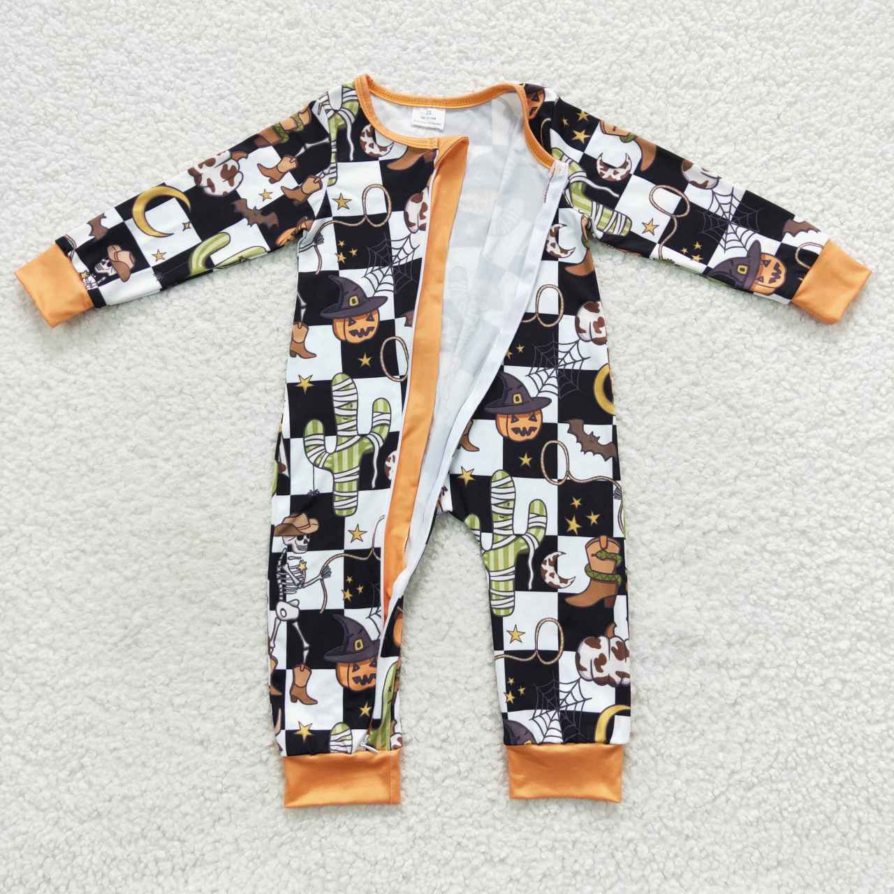 Halloweenise infant boy zip sleeper