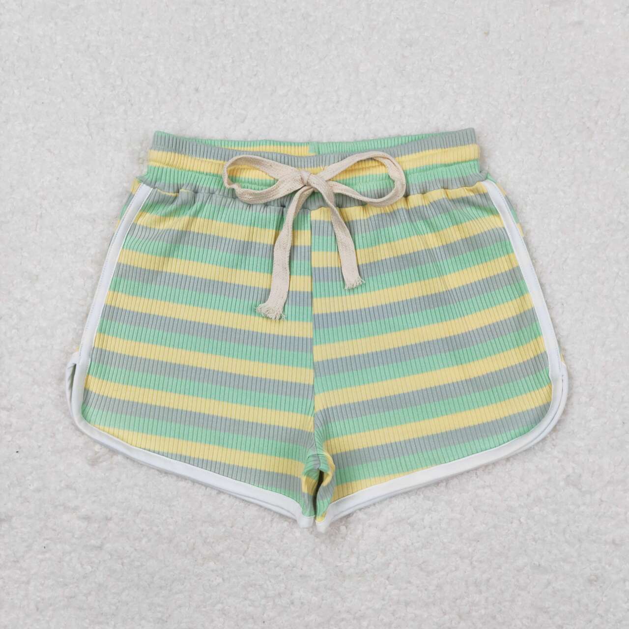 colorful striped girls summer shorts