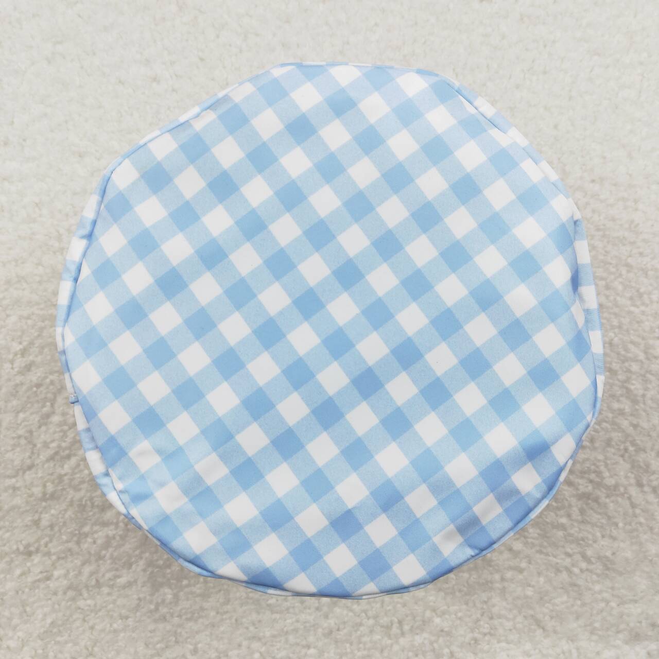 kids boys easter light blue plaid bunny basket