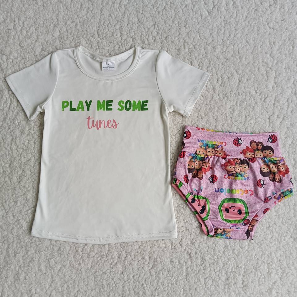 infant clothing cartoon bummie set