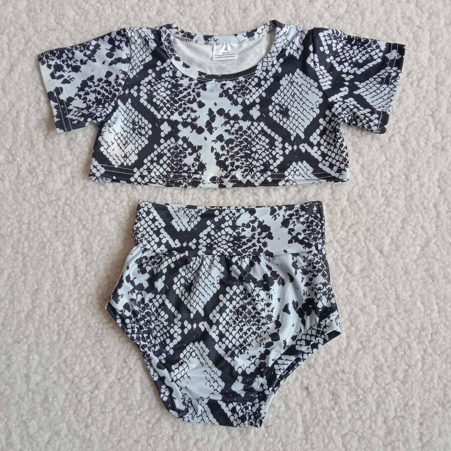 infant clothing snake skin summer bummie set