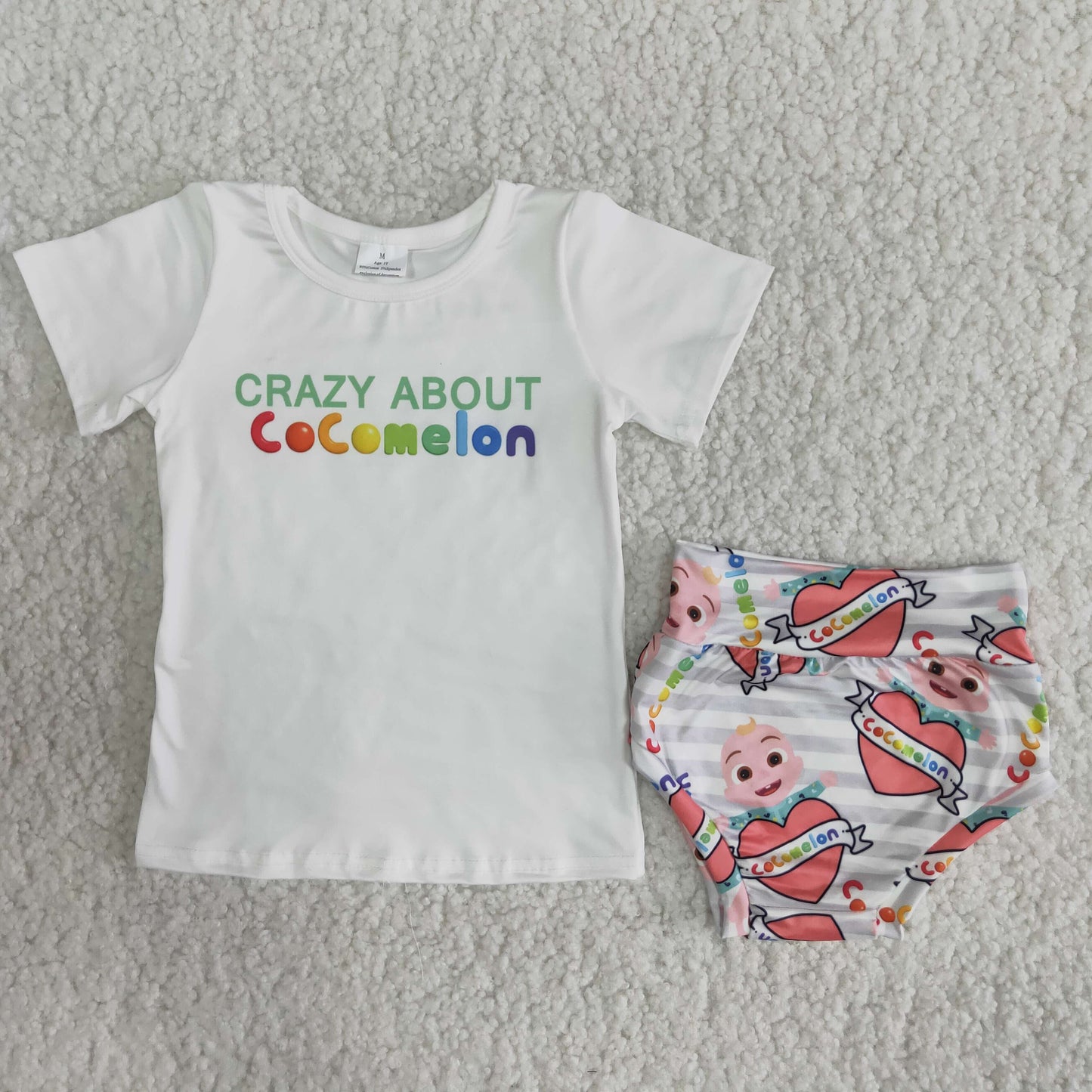 infant clothing cartoon bummie set