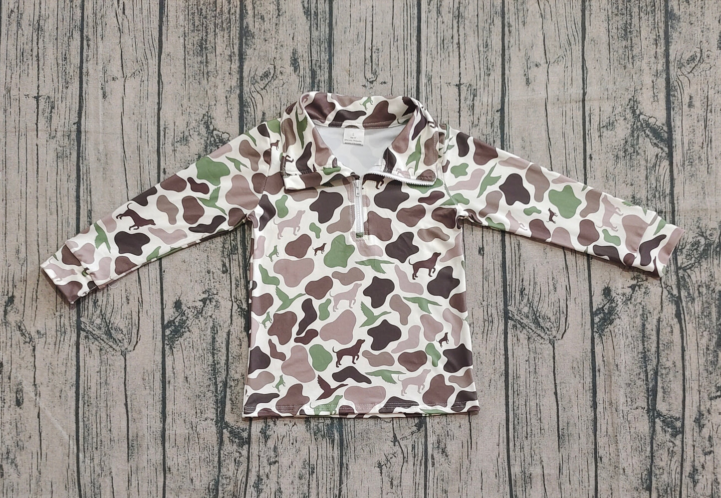 pre order baby girl hunting camo zip pullover