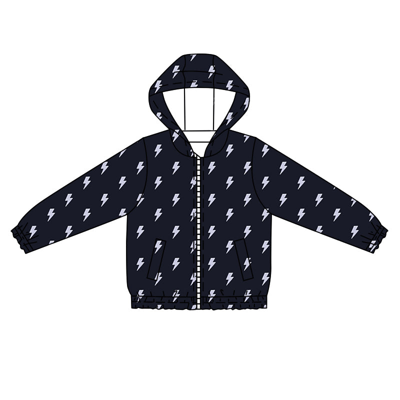 pre order lightning print boys zip jacket