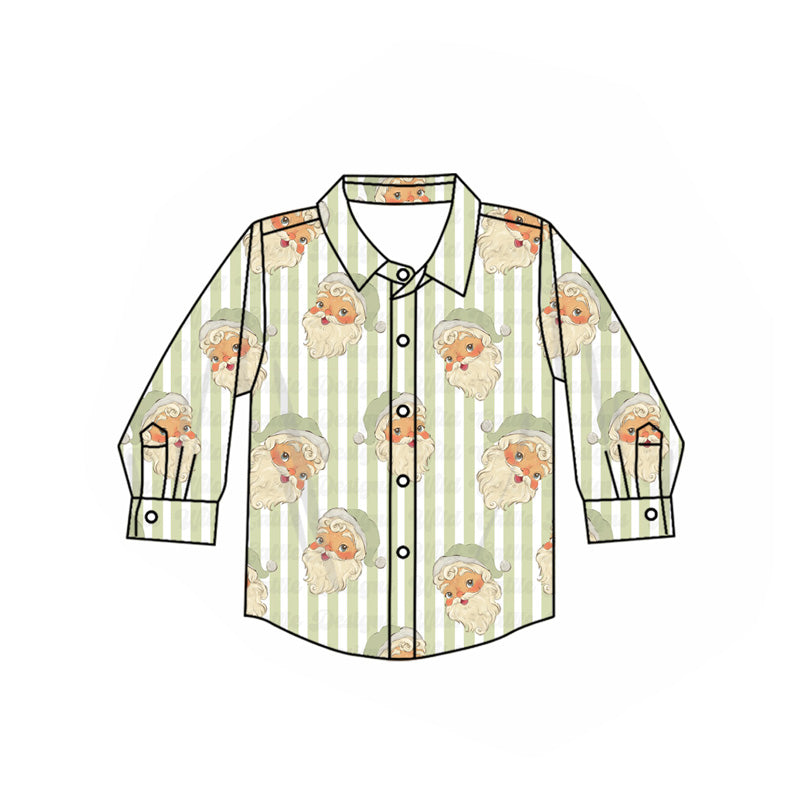 pre order long sleeve Christmas button shirt