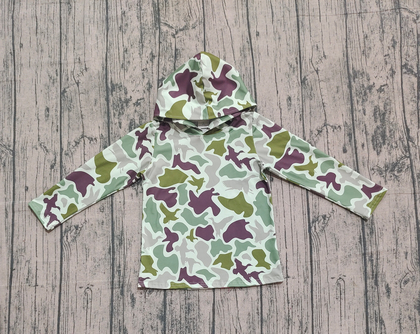 Pre order boy long sleeve camo hoodie