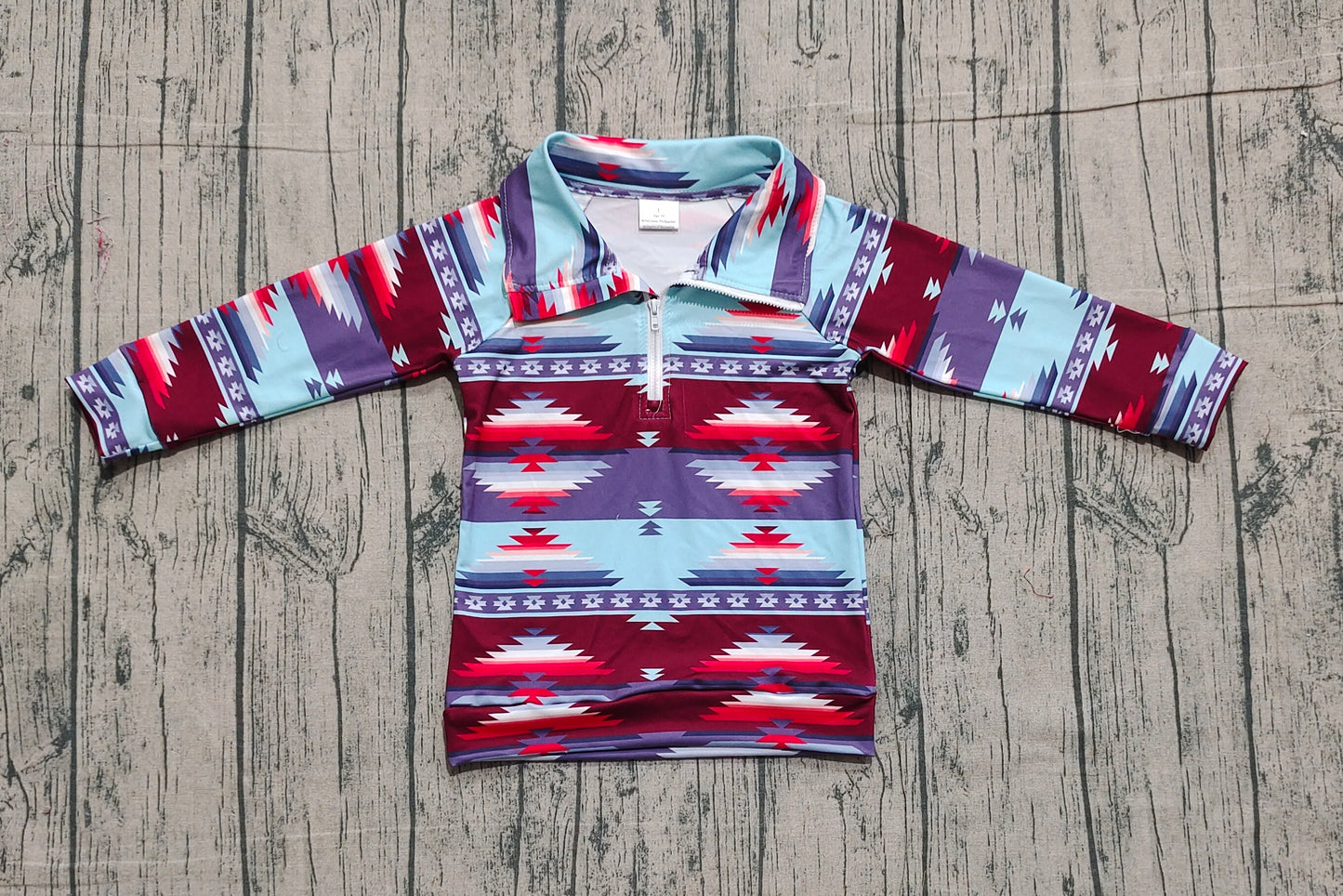 pre order aztec zip pullover boys top