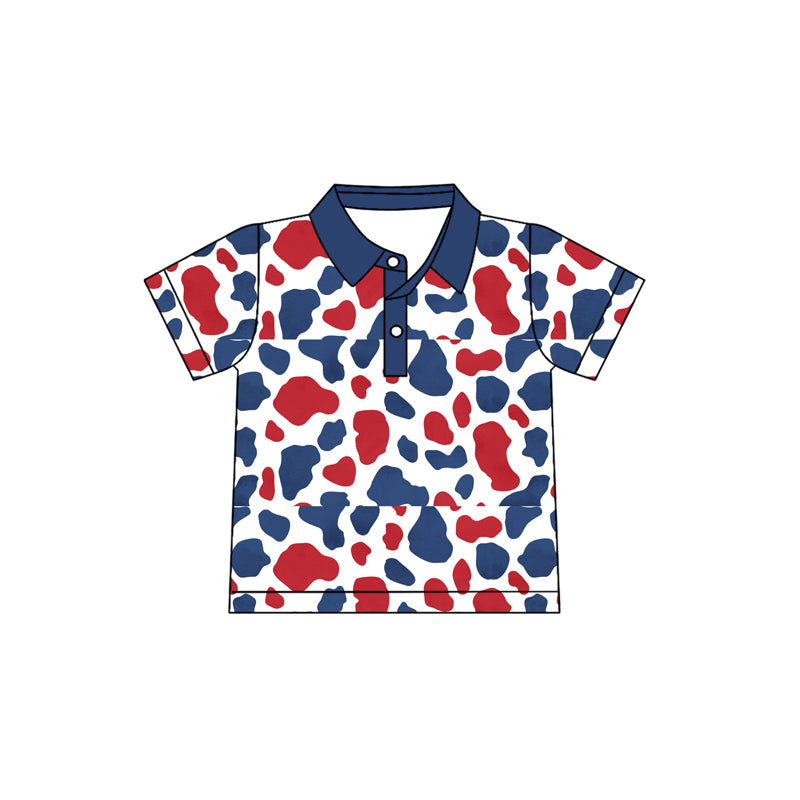 pre order red white blue camo polo tee