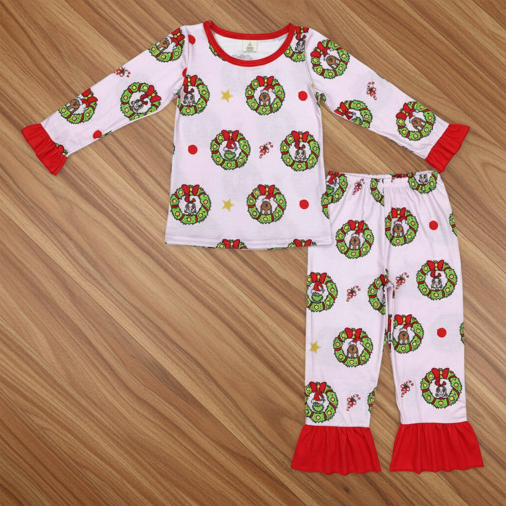 Christmas berry grinchey bamboo pajama set