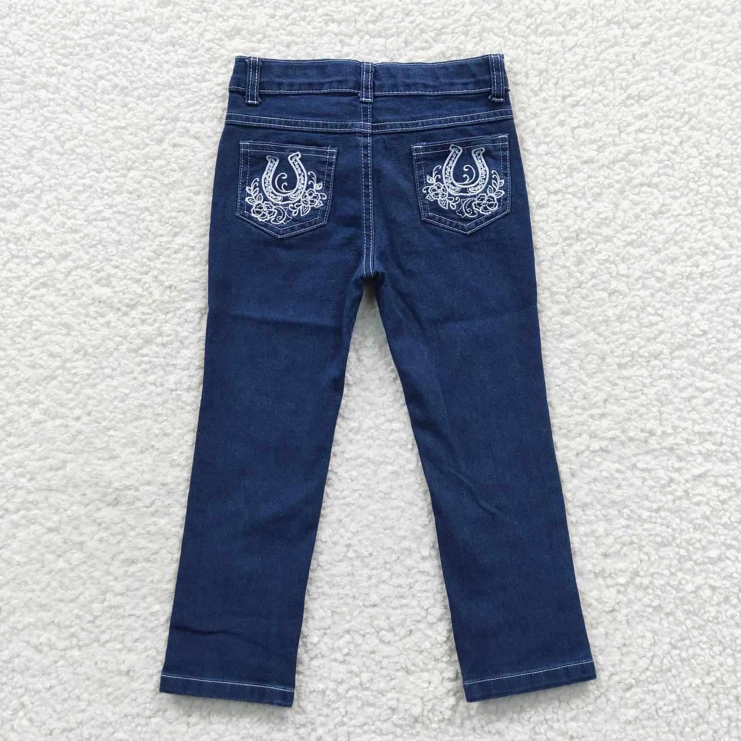 western kids bleached rodeo flare denim pants girl jeans