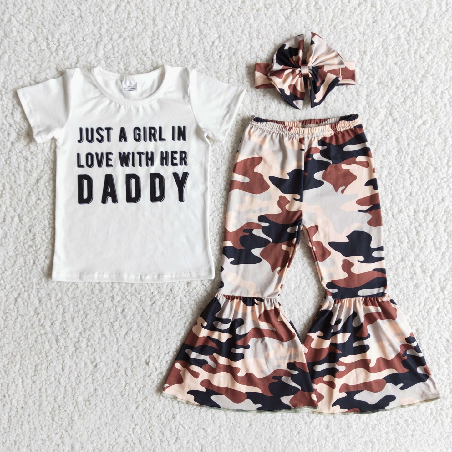 just a girl in love with her daddy camo bells outfit
