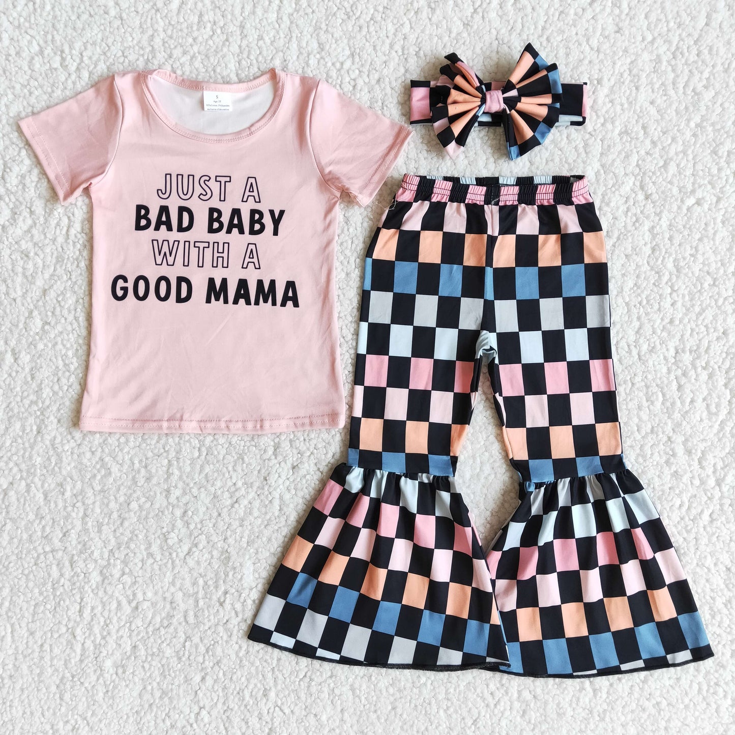 just a bad baby with a good mama bells outfit
