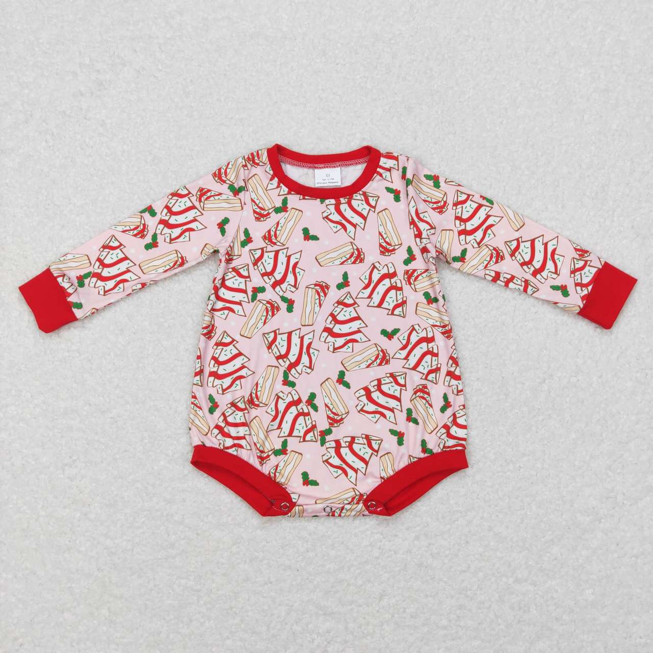 baby girl christmas cake bodysuit