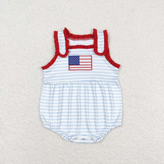 4th of july stripes USA flag embroidery bubble