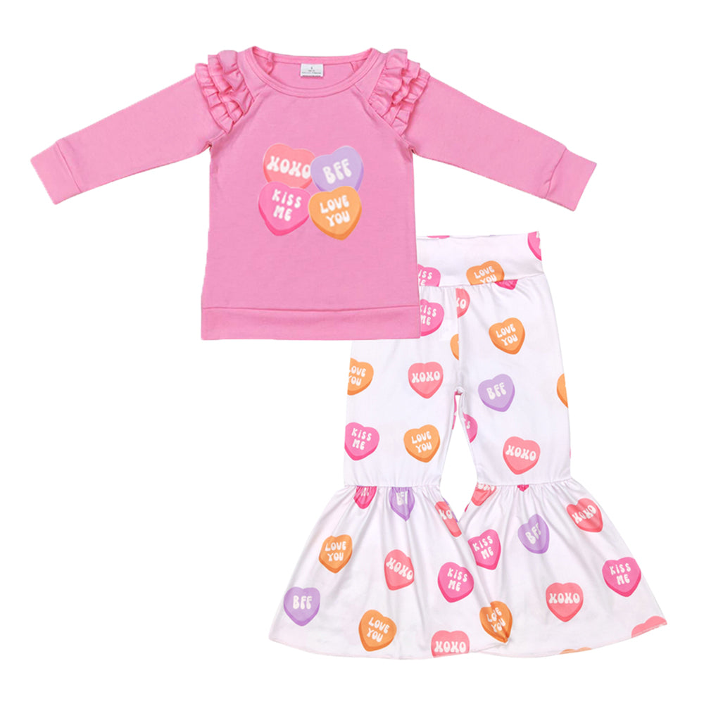 pre order little girl valentine candy print boutique outfit Mu Mory
