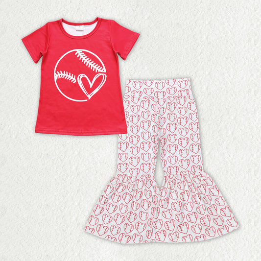 girl clothes baseball bells set