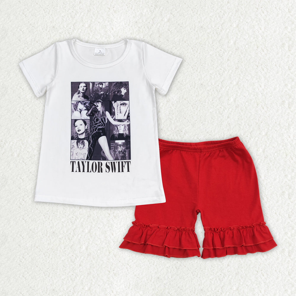 swiftie shorts set girls clothes