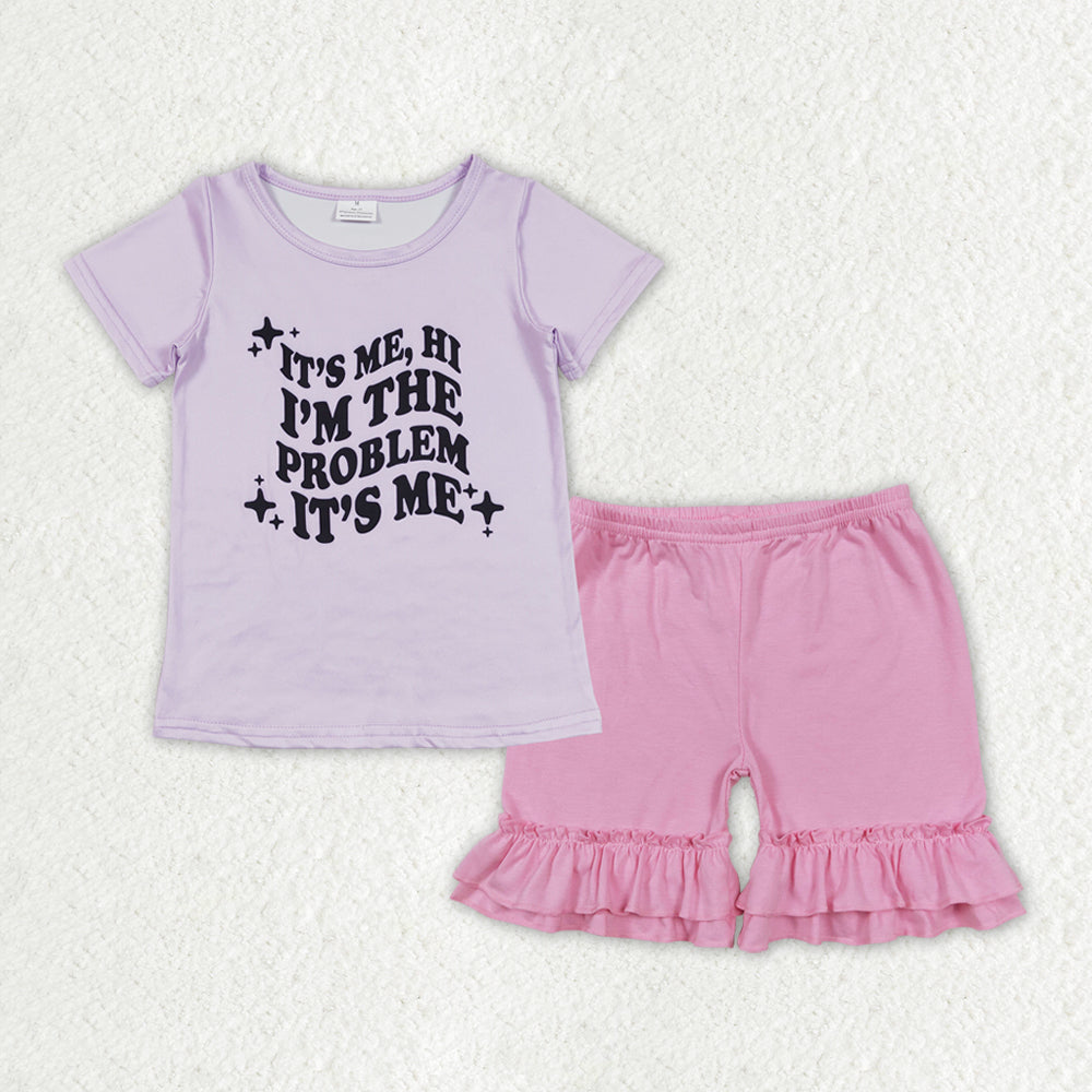 swiftie shorts set girls clothes