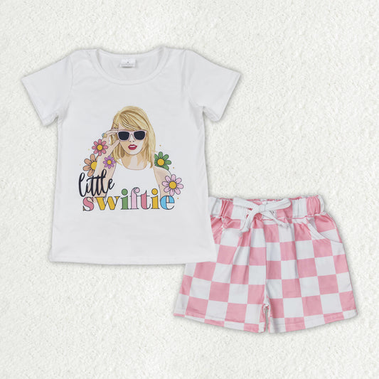 little swiftie shorts set kids girls clothes