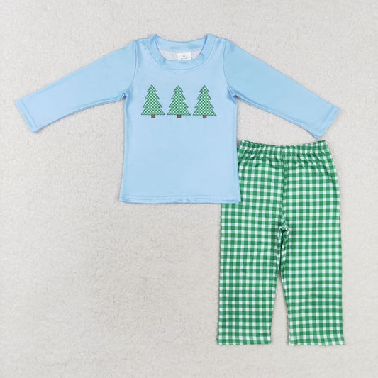 Christmas tree print boys outfit