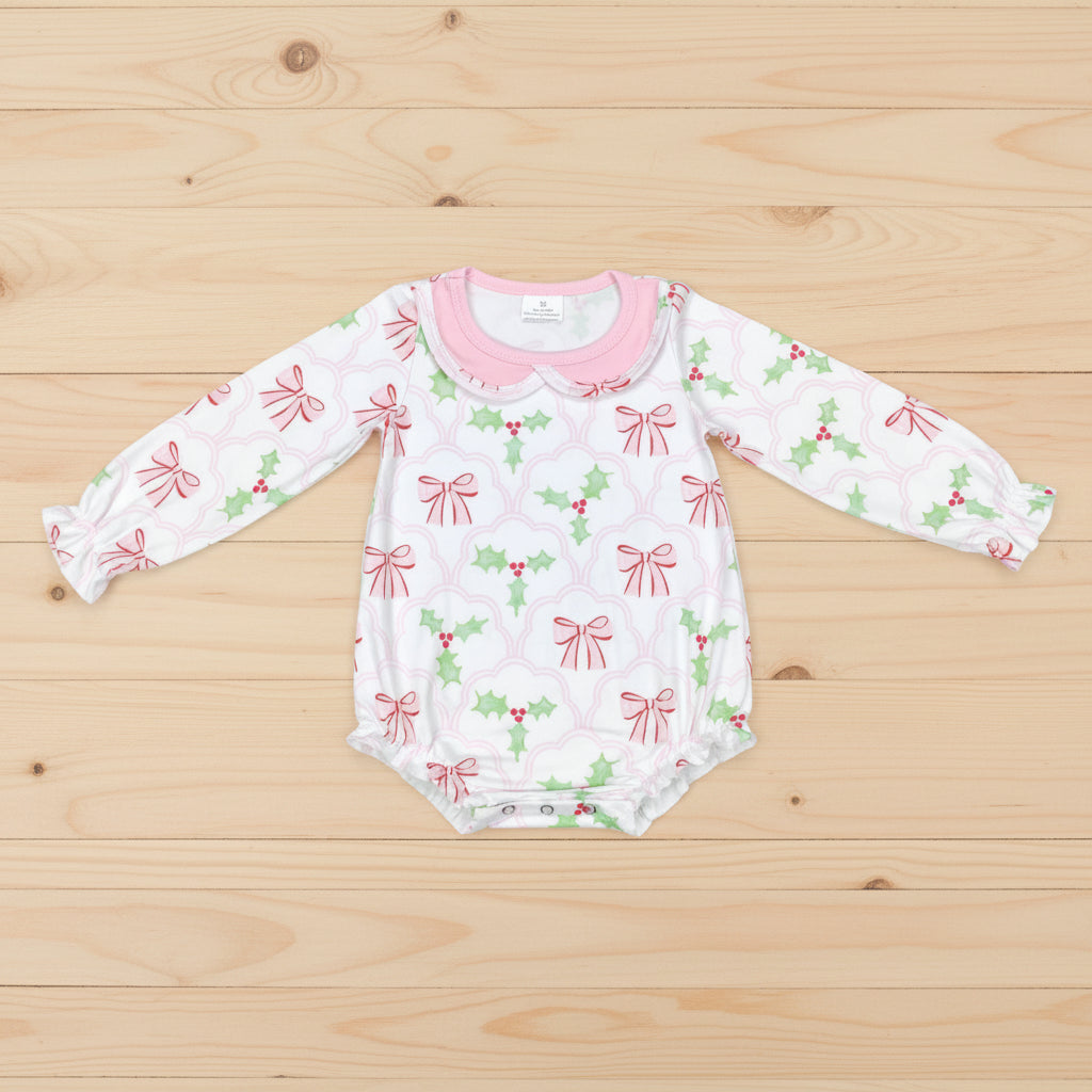 peter pan collar bow bodysuit