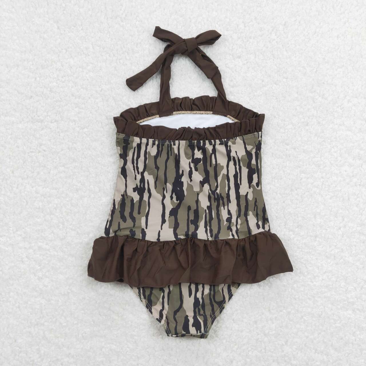 one piece swimsuit camo halter swimwear