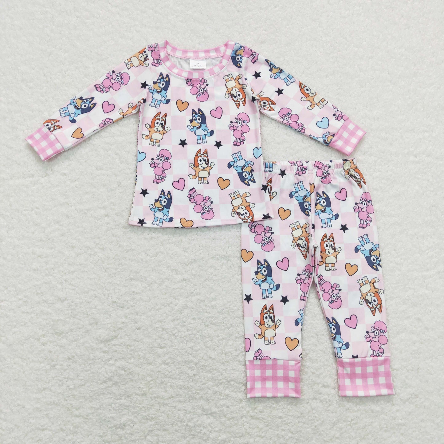 girl pink valentine's day dog pajama