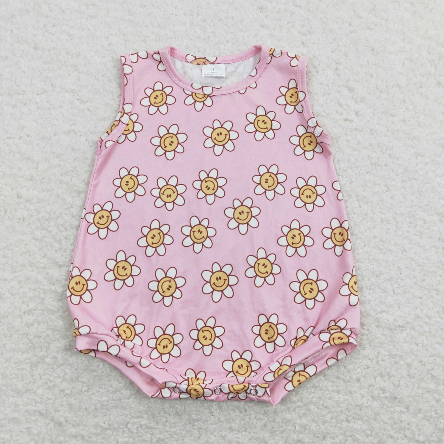 happy flower tank romper