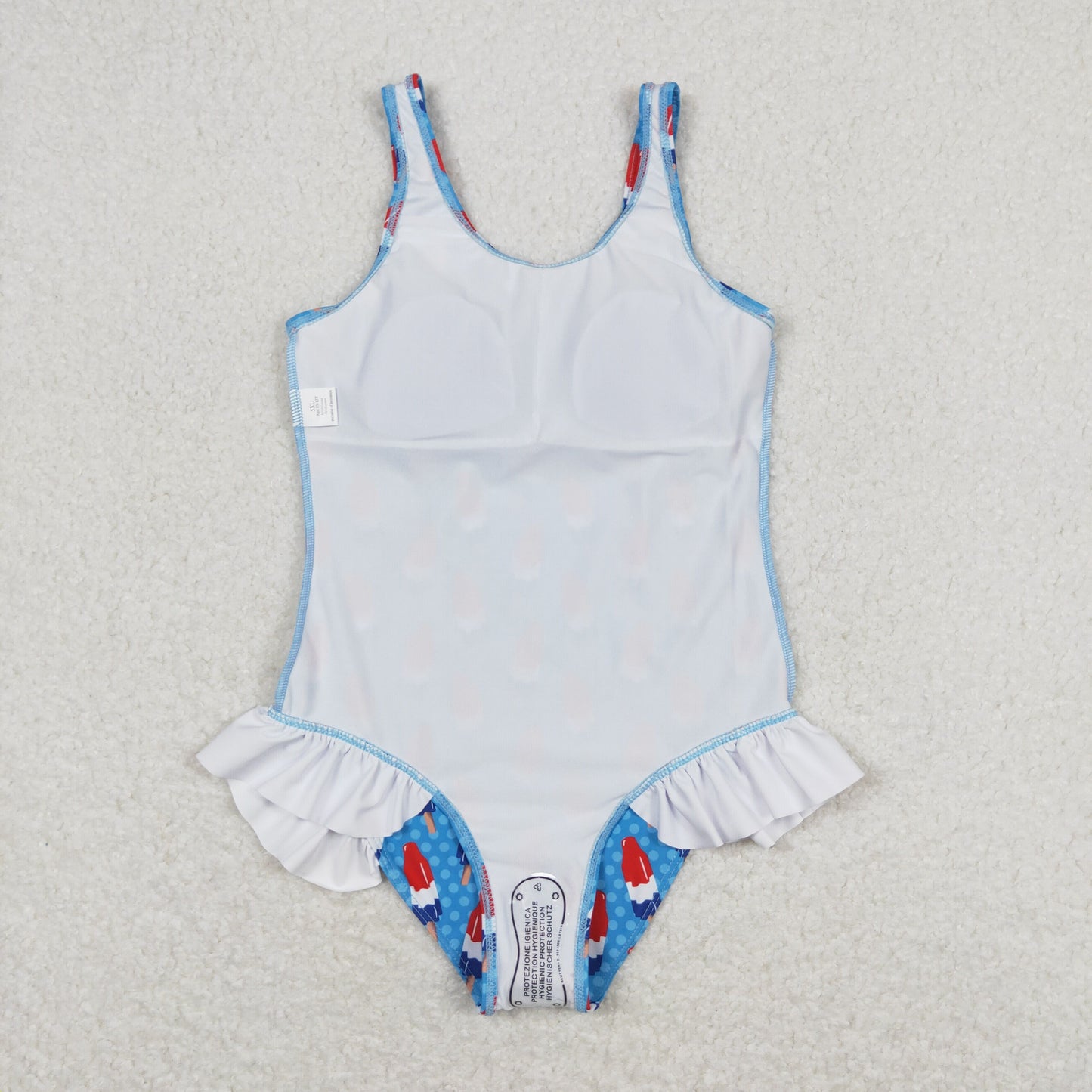 red white blue popsicle one piece swimsuit patriotic swimwear