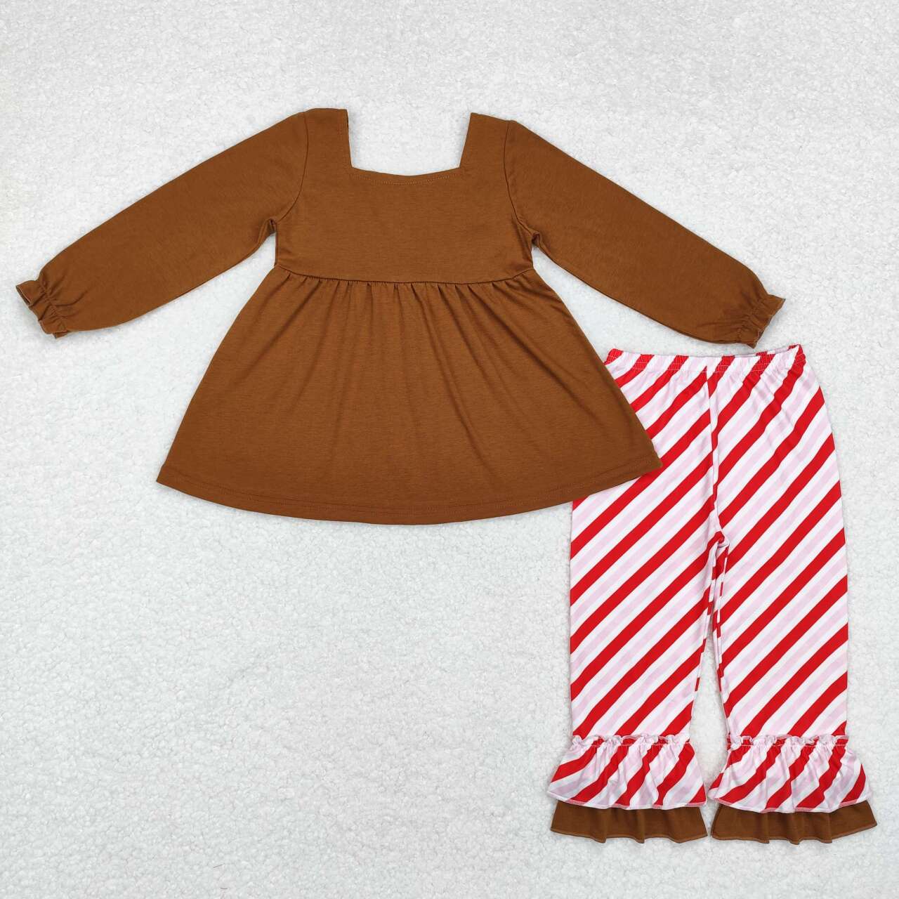 gingerbread pants set girl Christmas clothes