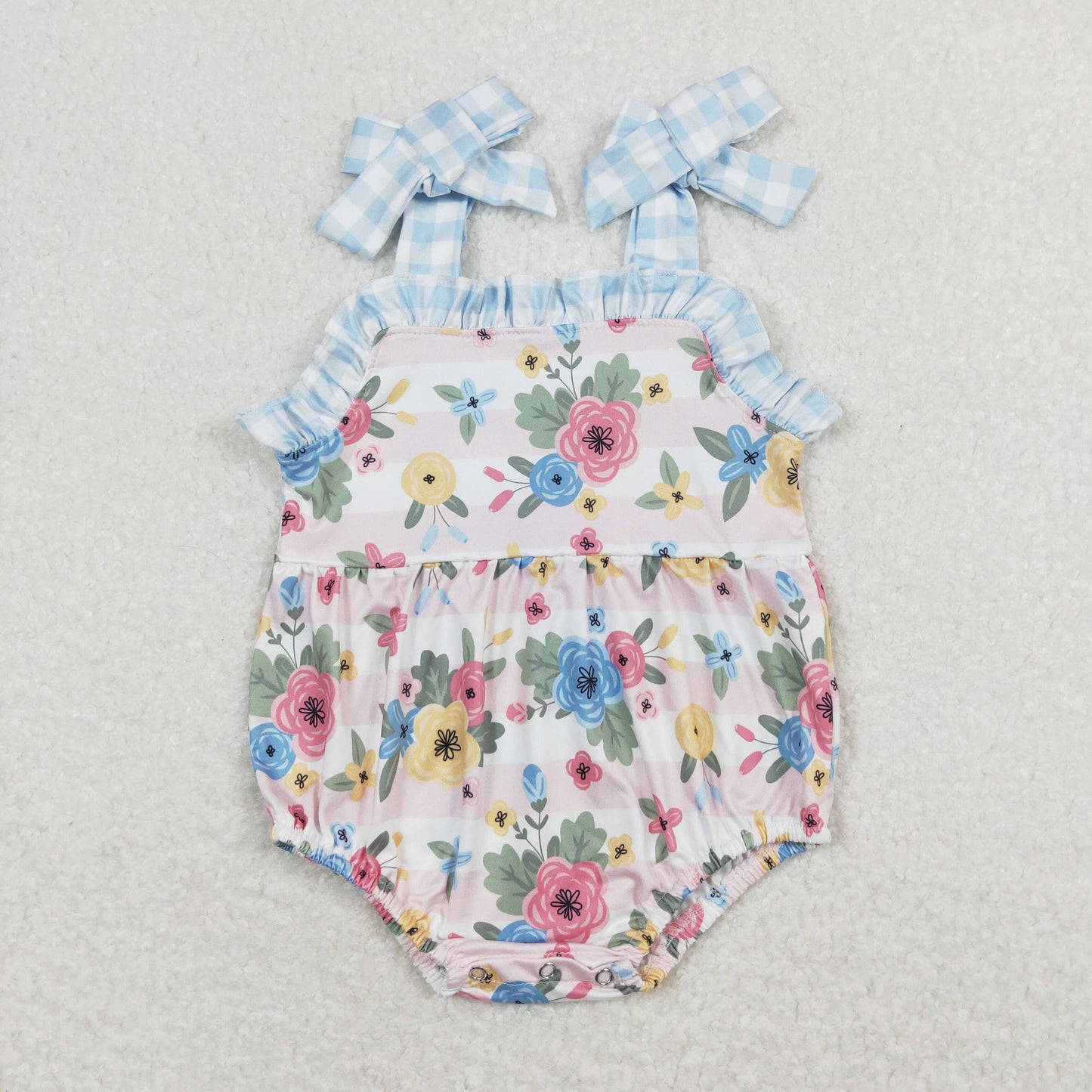 baby girl stripe flower strappy bubble