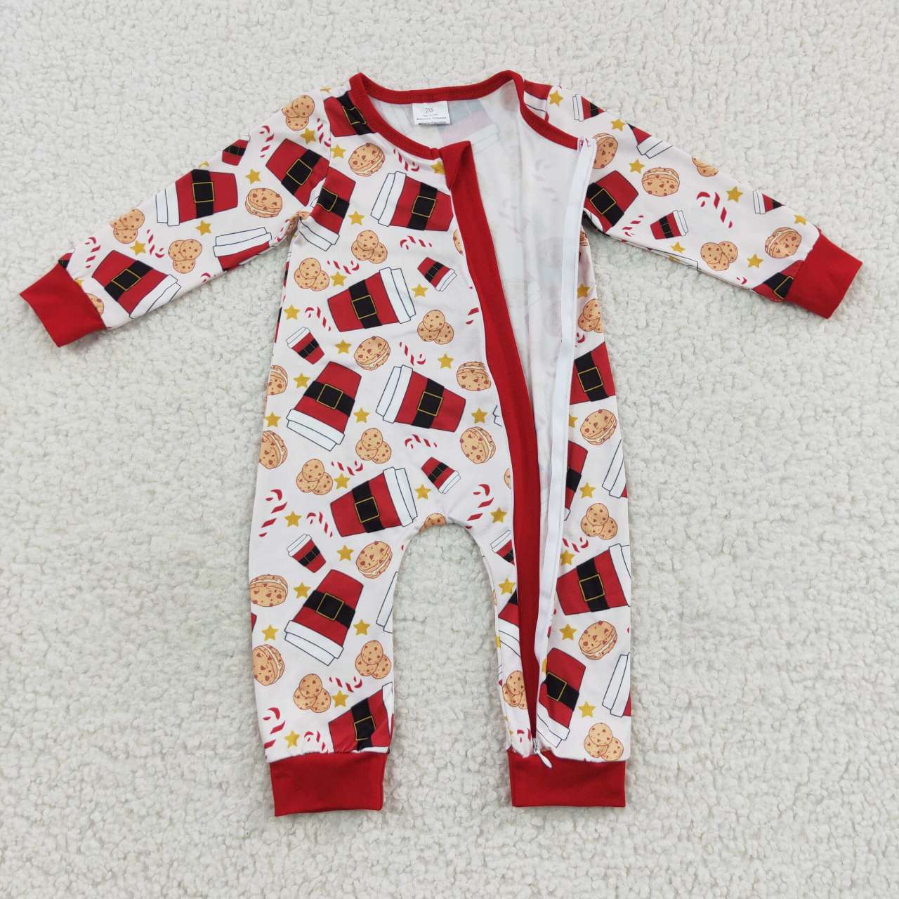 Biscuit and coffee baby boys zipper sleeper