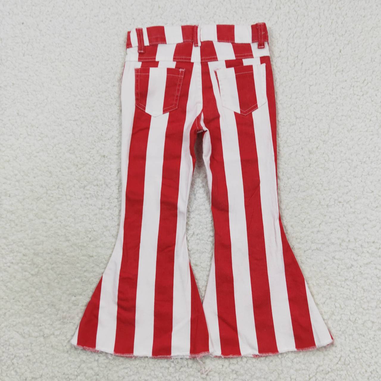 red striped denim flare bottom jeans girls clothes
