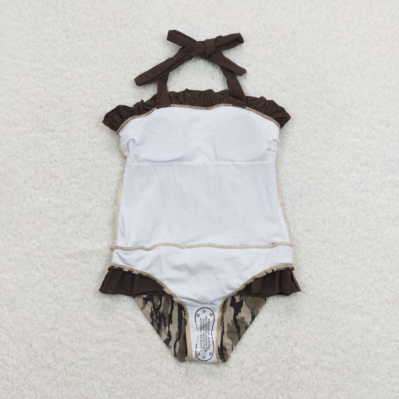 one piece swimsuit camo halter swimwear