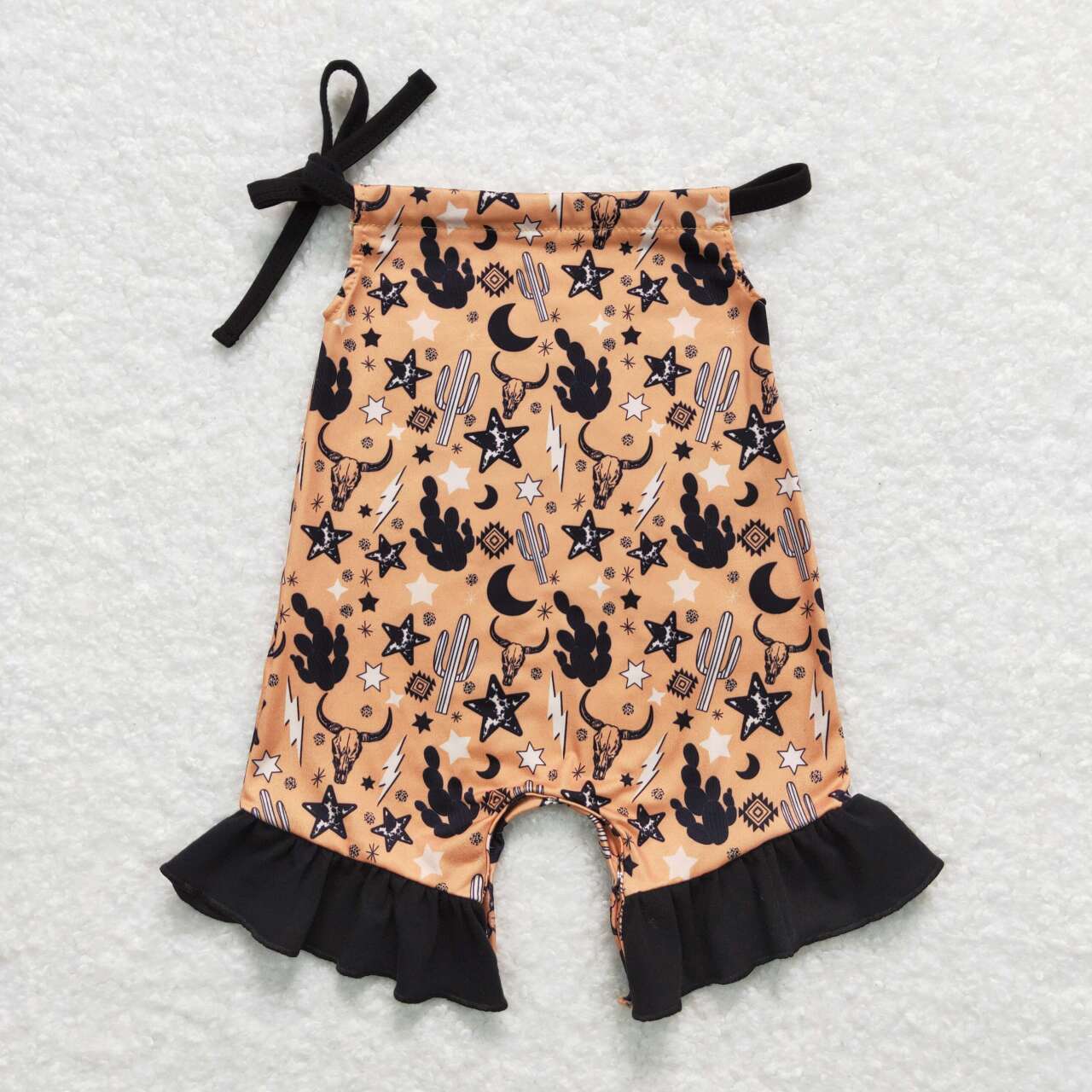 western cactus sleeveless romper baby girl clothes