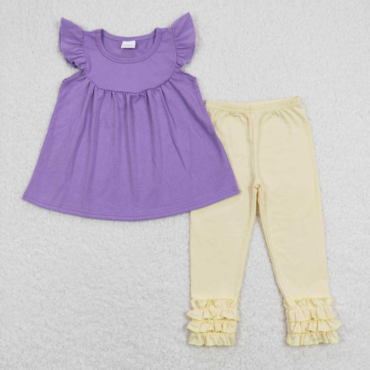 kids girl clothes solid tunic icing pants set